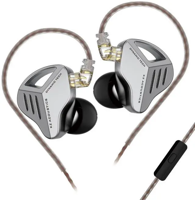 Main image of ZVX in Ear Monitor Headphones, Dual Cavity Dynamic Driver HiFi Bass Earphones, All Frequency Balance Stereo Wired Earbuds for Audio Engineers Singer Musician Audiophile (MIC, Silver)