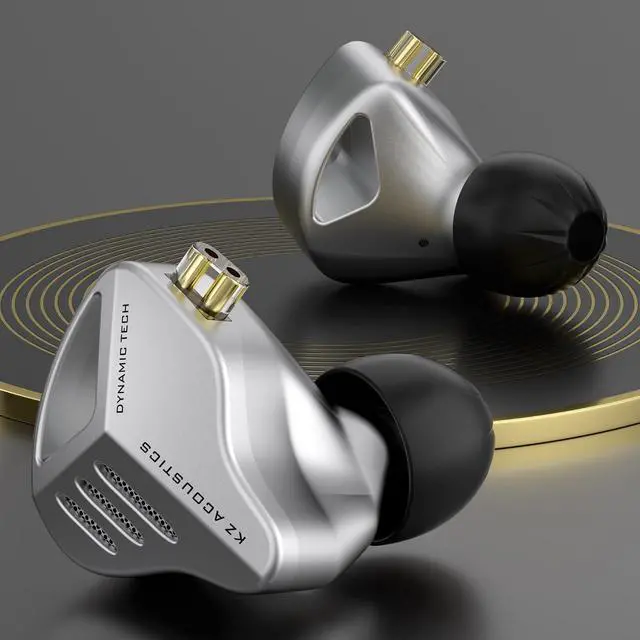 Alt view image 7 of 7 - ZVX in Ear Monitor Headphones, Dual Cavity Dynamic Driver HiFi Bass Earphones, All Frequency Balance Stereo Wired Earbuds for Audio Engineers Singer Musician Audiophile (Nomic, Silver)