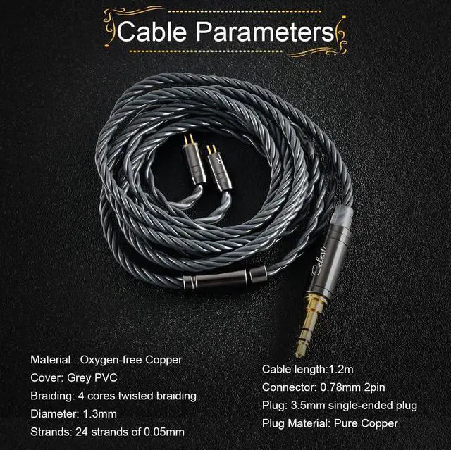 Alt view image 6 of 7 - Kinera Celest Wyvern Black in Ear Earphones 10mm LCP Dynamic Driver with Detachable Cable Audio Headphones