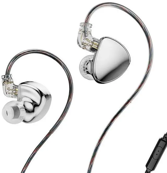 Main image of TRN MT5 Earphone Dual Dynamic Driver in Ear Monitors Headphones (Silver, with mic)