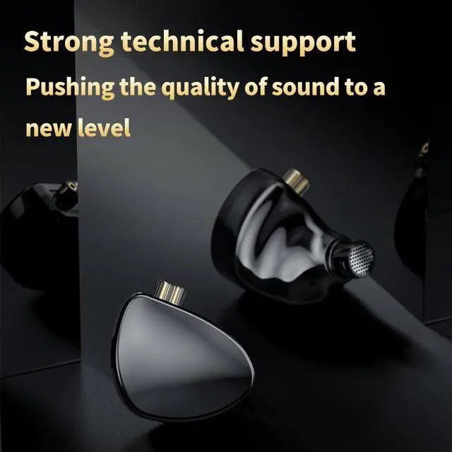 Alt view image 3 of 7 - TRN MT5 Earphone Dual Dynamic Driver in Ear Monitors Headphones (Black, Type C mic)