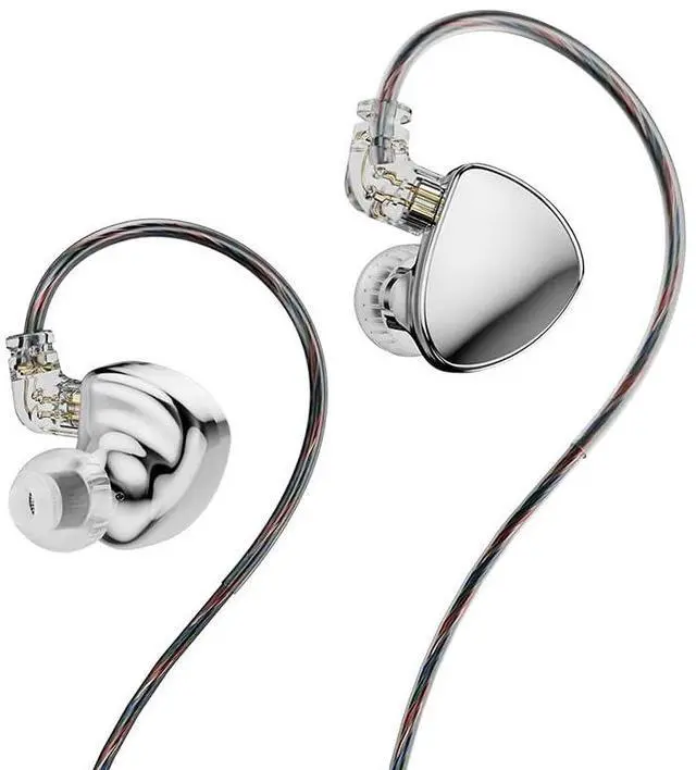 Main image of TRN MT5 Earphone Dual Dynamic Driver in Ear Monitors Headphones (Silver, Without mic)