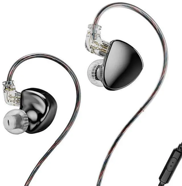 Main image of TRN MT5 Earphone Dual Dynamic Driver in Ear Monitors Headphones (Black, with mic)
