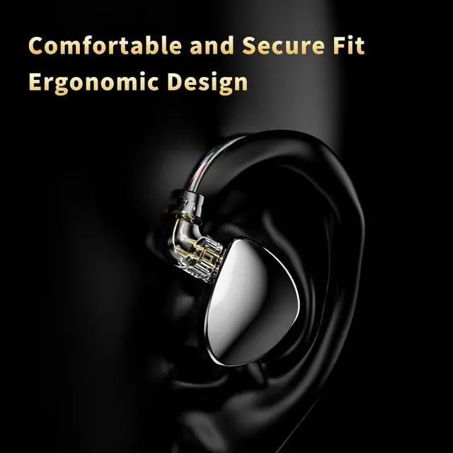 Alt view image 5 of 7 - TRN MT5 Earphone Dual Dynamic Driver in Ear Monitors Headphones (Silver, with mic)