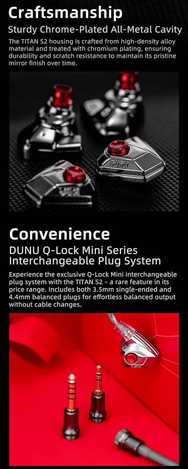 Alt view image 5 of 7 - DUNU Titan S2 Earphone High Performance Dynamic in Ear Headphone 0.78 2Pin Cable (Silver)