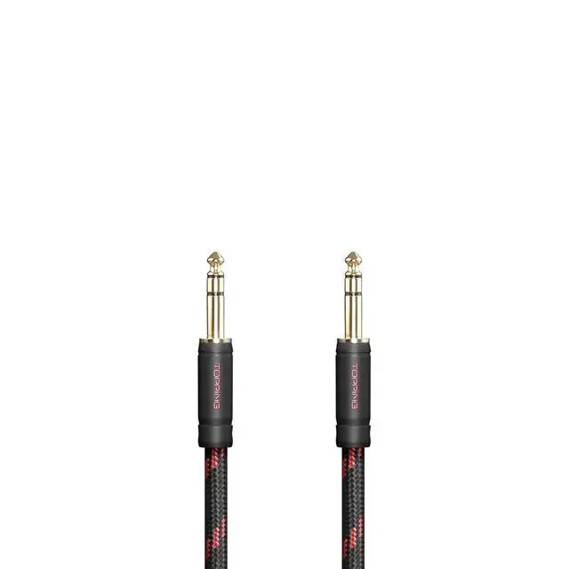 Alt view image 2 of 5 - Topping TCT1 HiFi Audio Cable TRS to TRS Large Three core 6.35mm Male to Male Balance Cable (25CM)