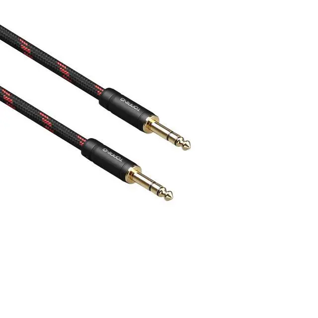 Alt view image 3 of 5 - Topping TCT1 HiFi Audio Cable TRS to TRS Large Three core 6.35mm Male to Male Balance Cable (25CM)