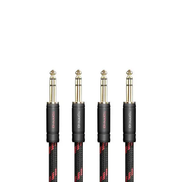 Alt view image 5 of 5 - Topping TCT1 HiFi Audio Cable TRS to TRS Large Three core 6.35mm Male to Male Balance Cable (25CM)