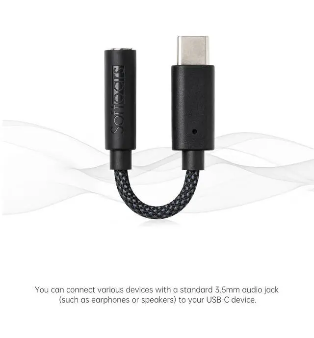 Alt view image 7 of 7 - Softears S01 Portable USB DAC Type C to 3.5mm Adapter Cable