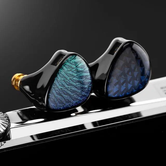 Alt view image 2 of 6 - Fanmusic Kinera Celest Wyvern Black Remaster 10mm LCP 2.0 Diaphragm Custom Dynamic Driver in Ear Earphones with MIC Cable Headphones (Blue 3.5mm no mic)