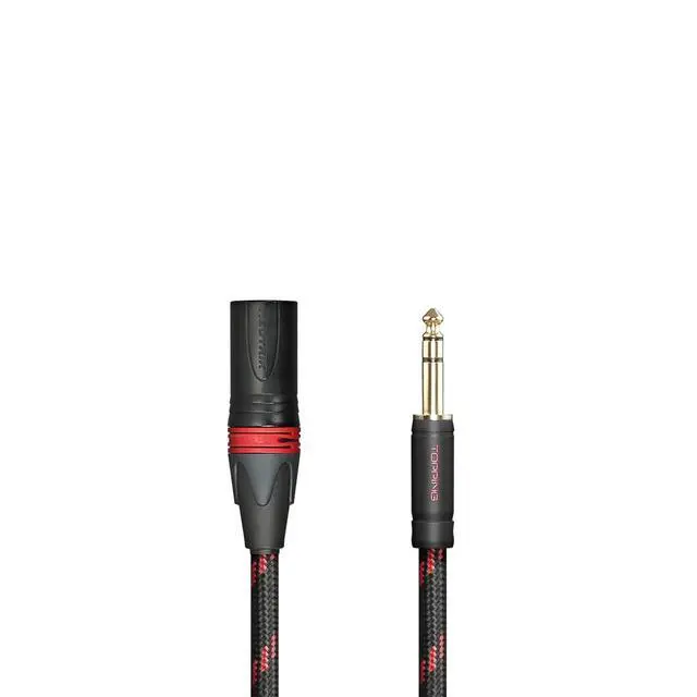 Alt view image 2 of 5 - Topping TCT2 HiFi Audio Cable TRS to XLR Large Three core 6.35 Revolution XLR Balance Cable (125CM), Silver