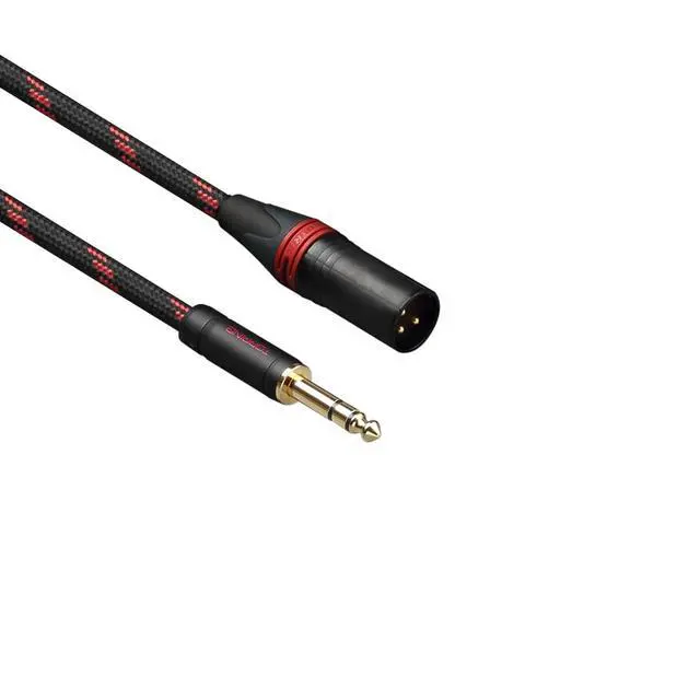 Alt view image 3 of 5 - Topping TCT2 HiFi Audio Cable TRS to XLR Large Three core 6.35 Revolution XLR Balance Cable (125CM), Silver