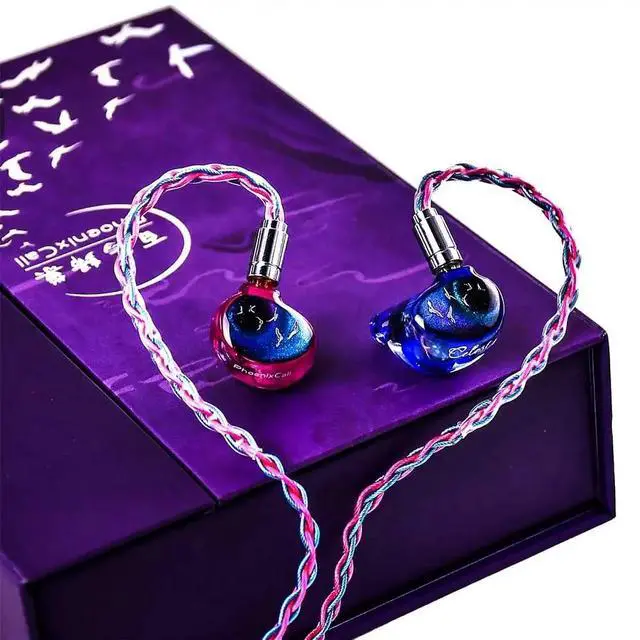 Alt view image 3 of 6 - Kinera Celest Phoenixcall 1DD+2BA+2 Flat Panel Driver IEMs 5 Hybrid Drivers Earphone with 0.78 2pin Plug (Purple Blue 4.4mm)