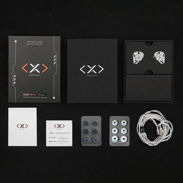 Alt view image 5 of 7 - Op.24 Earphpne 2DD 4BA Drivers in Ear Monitors with Adjustable Tuning Options 0.78 2pin S Cable 3.5mm Without mic