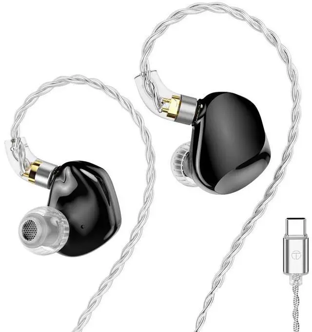 Main image of TRN VX PRO+ 1DD+8BA Flagship HiFi Earphones with Detachable Cable (black type c)