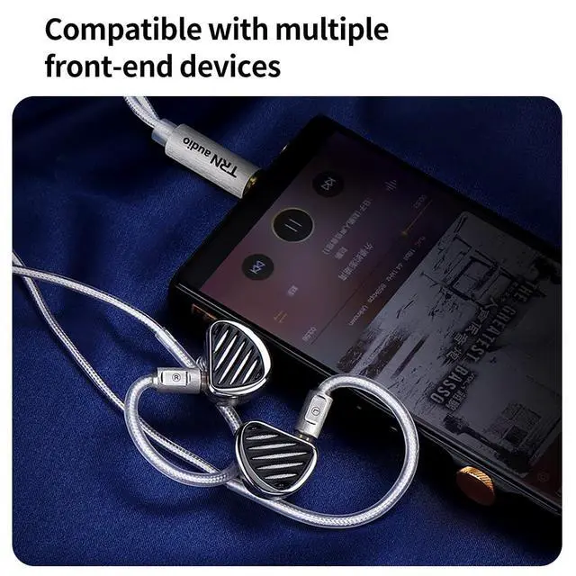 Alt view image 6 of 7 - Fanmusic TRN Ice EEL Silver Plated Monocrystalline Copper Upgrade Cable Detachable Dual Pin Cable (3.5MM)