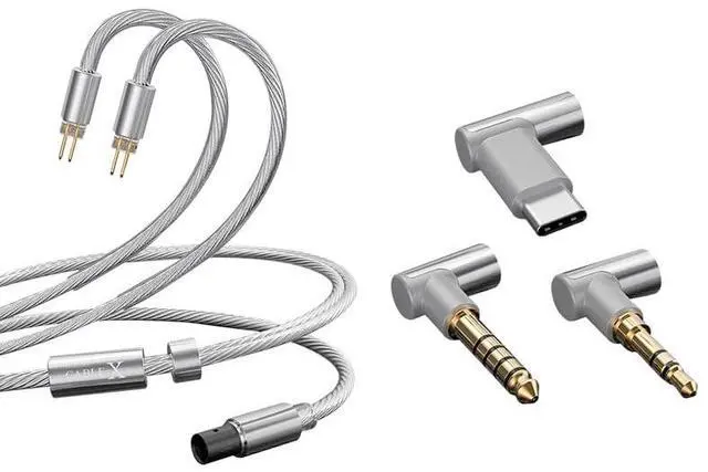 Main image of Tanchjim Cable X Silver Copper Alloy Three Interchangeable Plugs Headphone Upgrade Cable