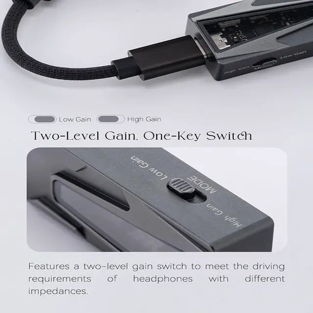 Alt view image 5 of 6 - Fanmusic Kinera Celest CD30 ES9039Q2M Portable USB DAC HiFi Digital Audio Decoder with 3.5mm/4.4mm Plug