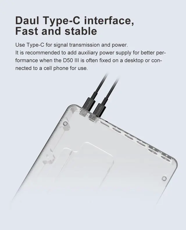 Alt view image 7 of 7 - Topping D50 III Desktop HiFi DAC Double ES9039Q2M PCM768 DSD512 Decoder (Black)