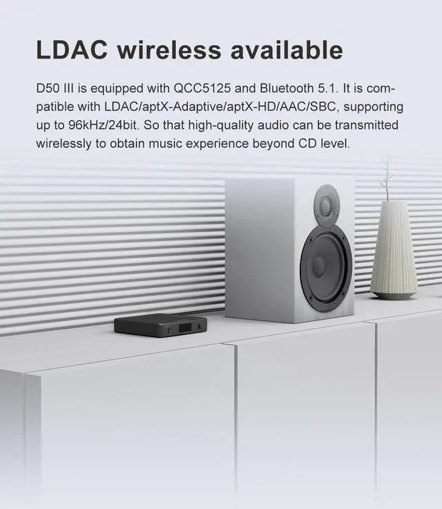 Alt view image 5 of 7 - Topping D50 III Desktop HiFi DAC Double ES9039Q2M PCM768 DSD512 Decoder (Silver)