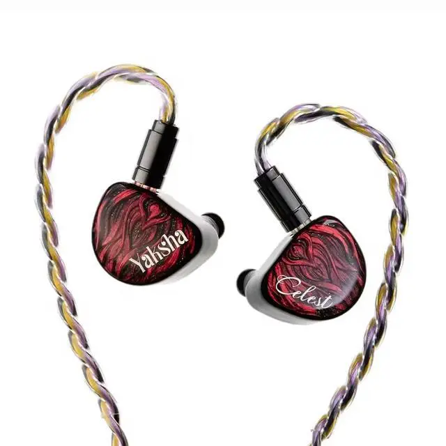 Main image of Fanmusic Kinera Celest Yaksha 2DD+1BA+1MPD Hybrid Drivers in Ear Monitor Earphones (RED)