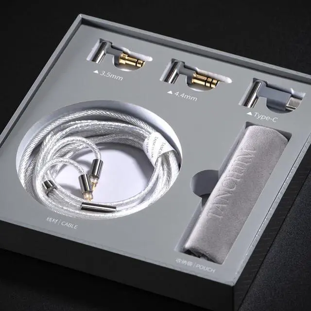 Alt view image 7 of 7 - Tanchjim Cable X Silver Copper Alloy Three Interchangeable Plugs Headphone Upgrade Cable