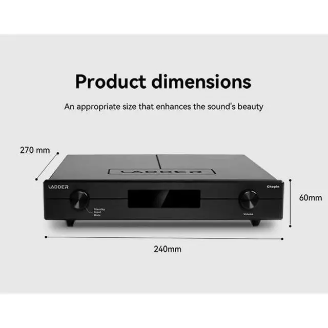 Alt view image 4 of 7 - Ladder Chopin Fully Balanced HiFi Preamplifier R 2R Structure Stable Output Amplifier RCA XLR (Silver)