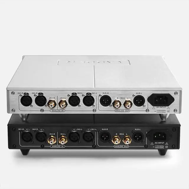 Alt view image 3 of 7 - Ladder Chopin Fully Balanced HiFi Preamplifier R 2R Structure Stable Output Amplifier RCA XLR (Silver)