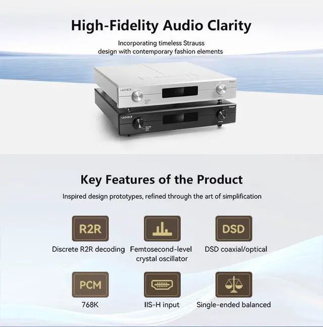 Alt view image 6 of 7 - Ladder Chopin Fully Balanced HiFi Preamplifier R 2R Structure Stable Output Amplifier RCA XLR (Silver)