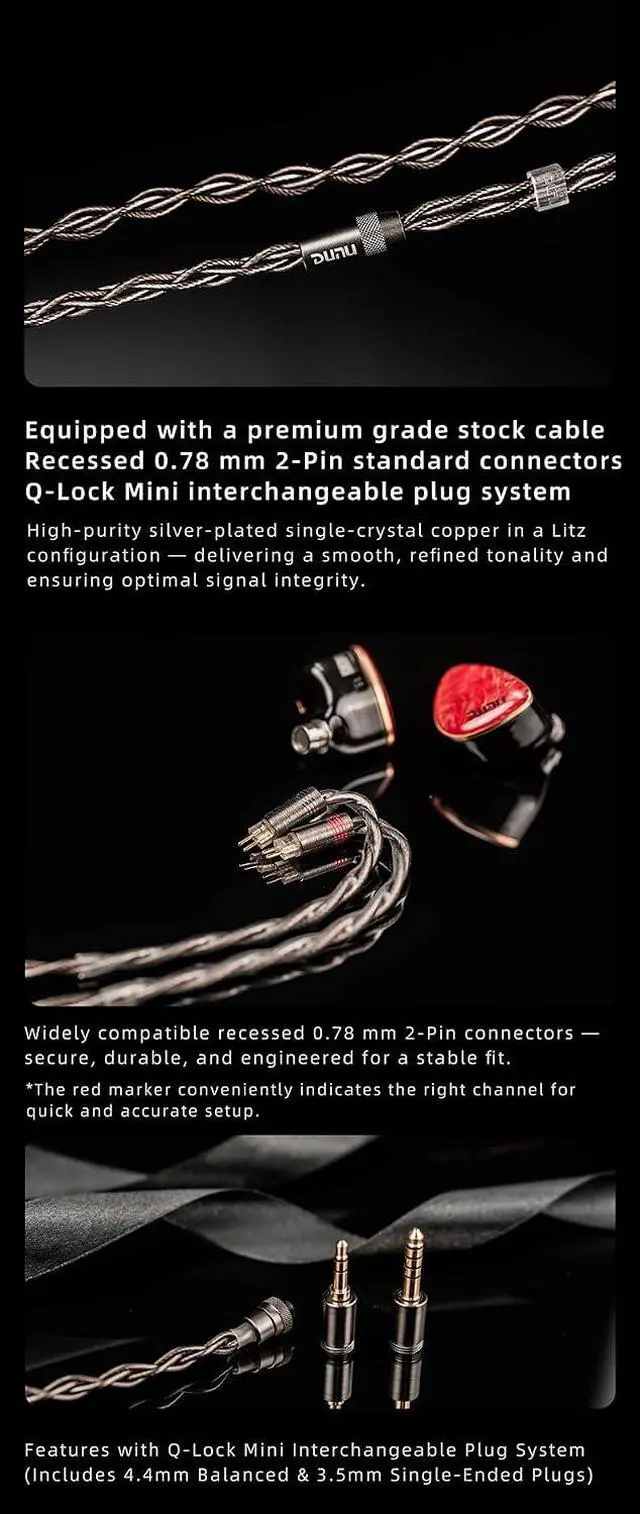 Alt view image 6 of 7 - Fanmusic DUNU DN242 Earphone 2DD+4BA+2 Planar with 0.78mm 2 pin Interchangeable Cable (Standard Version)
