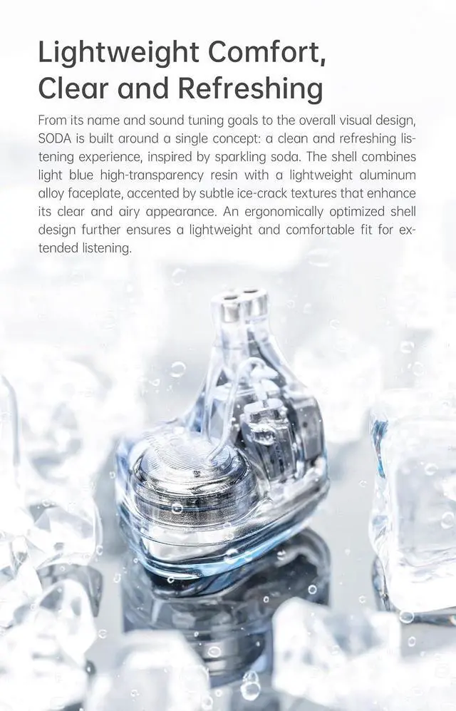 Alt view image 4 of 7 - TANCHJIM SODA 1DD+4BA+2Passive in Ear Headphone with Interchangeable Plug 3.5mm/4.4mm