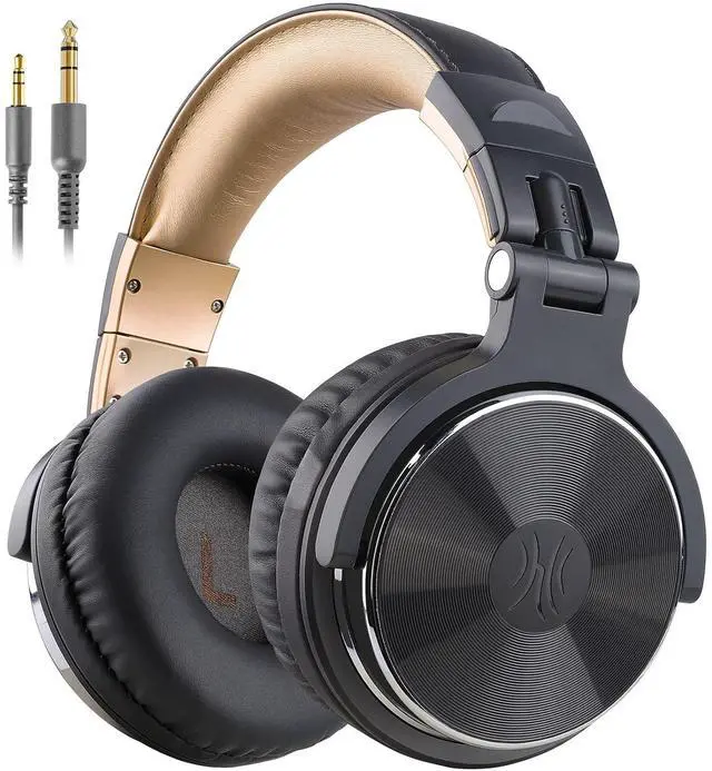 Main image of Wired Over Ear Headphones Studio Monitor & Mixing DJ Stereo Headsets with 50mm Neodymium Drivers and 1/4 to 3.5mm Jack for AMP Computer Recording Podcast Keyboard Guitar Laptop Grey