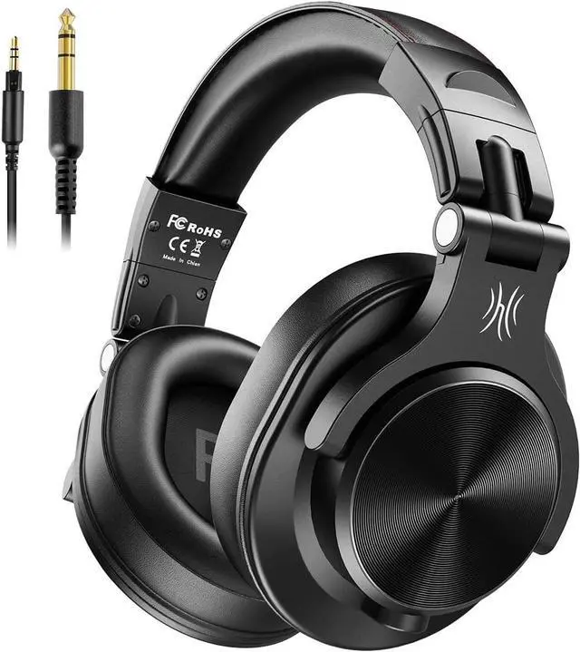 Main image of A71 Hi Res Studio Recording Headphones Wired Over Ear Headphones with SharePort, Monitoring Mixing Foldable Headset with Stereo Sound, 3.5/6.35MM Jack for PC Computer DJ Guitar Black