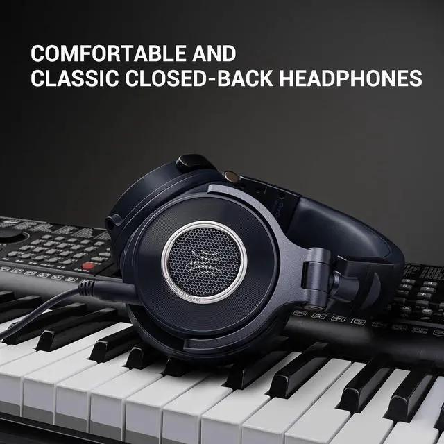 Alt view image 6 of 7 - Monitor 60 Professional Studio Headphones Recording Wired Over Ear Headphones, Hi Res Audio, Soft Comfortable Earmuffs, 6.35mm Adapter for Tracking Mixing DJ Mastering Broadcast Navy Blue