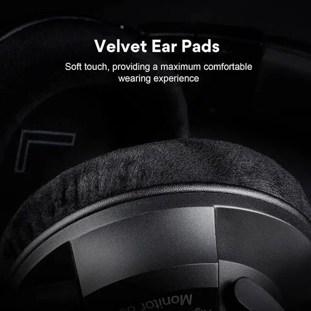 Alt view image 5 of 7 - Monitor 80 Open Back Headphones Studio Headphones for Mixing Mastering Editing, Wired Over Ear Headphones for Professional Studio Applications, 250 Ohm, Velour Earmuffs, Sound Isolation