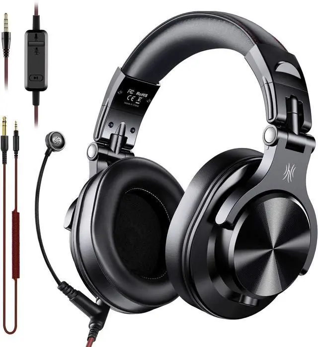 Alt view image 2 of 7 - A71 Wired Over Ear Headphones & 3.5 mm Cable with Boom Mic