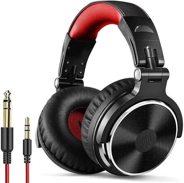 Alt view image 2 of 3 - Over Ear Headphone, Wired Bass Headsets with 50mm Driver, Foldable Lightweight Headphones and Additional 3.5mm Audio Cable with Mic and On Off Button (3.9ft)