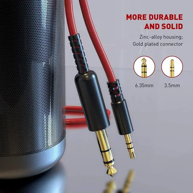Alt view image 5 of 7 - Over Ear Headphone, Wired Bass Headsets with 50mm Driver, Foldable Lightweight Headphones and Additional 6.3mm 1/4 to 3.5mm 1/8inch 9.8ft Cable