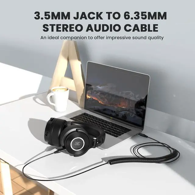 Alt view image 3 of 7 - 6.35mm to 3.5mm Cable Monitor 60 Headphone