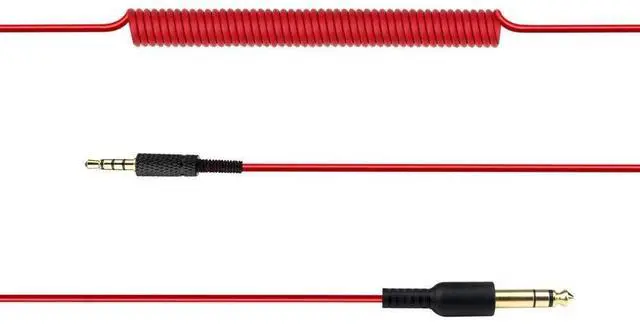 Alt view image 2 of 2 - Over Ear Headphone, Wired Bass Headsets with 50mm Driver, Foldable Lightweight Headphones with Additional 6.3mm to 3.5mm 9.8ft Cable and 3.5mm 3.9ft Cable with Mic and On Off Button