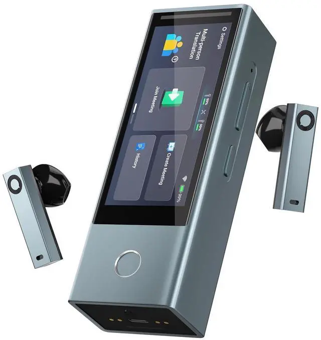 Main image of X1 Meeting AI Translation Voice Recorder,No Subscription Audio Device with Bone Conduction for Voice Capture,52 Languages,Multi Point Pick up,Preset Speaker Labeling&Secure Wired Export