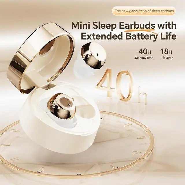 Alt view image 6 of 7 - Mini Invisible Sleep Earbuds for Side Sleepers, Wireless Bluetooth Sleeping Ear Buds Headphones Small Tiny Micro Noise Cancelling Earbuds for Small Ears Canals Women, Sleep Earphones