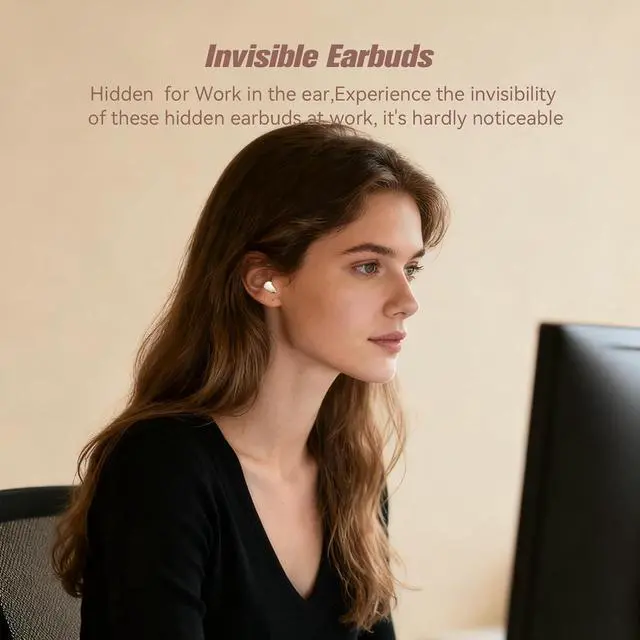 Alt view image 2 of 6 - Invisible Bluetooth Smallest Discreet Earbuds Tiny Small Ears Wireless Bluetooth Mini Small Invisible Earbuds Hidden for Work Sleep Side Sleepers Ear Buds
