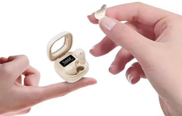 Main image of Invisible Bluetooth Smallest Discreet Earbuds Tiny Small Ears Wireless Bluetooth Mini Small Invisible Earbuds Hidden for Work Sleep Side Sleepers Ear Buds
