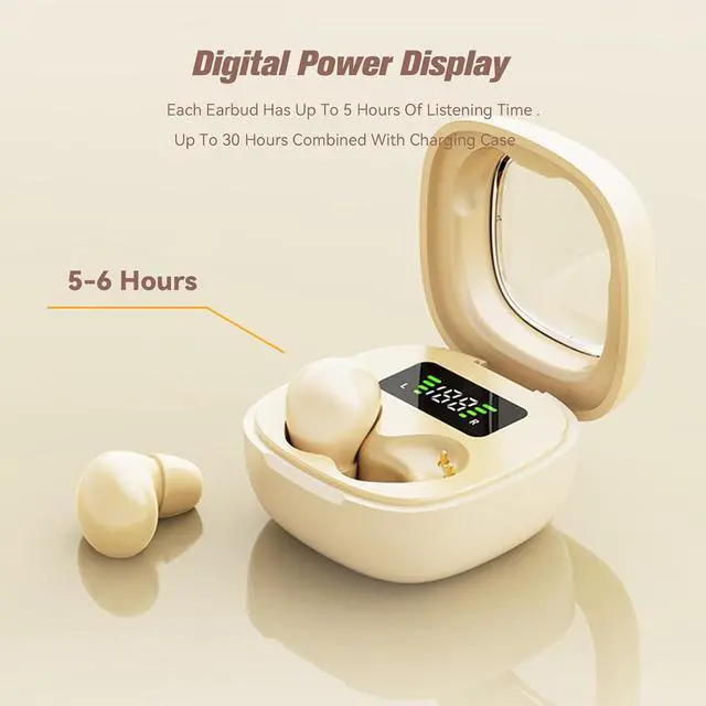 Alt view image 6 of 6 - Invisible Bluetooth Smallest Discreet Earbuds Tiny Small Ears Wireless Bluetooth Mini Small Invisible Earbuds Hidden for Work Sleep Side Sleepers Ear Buds