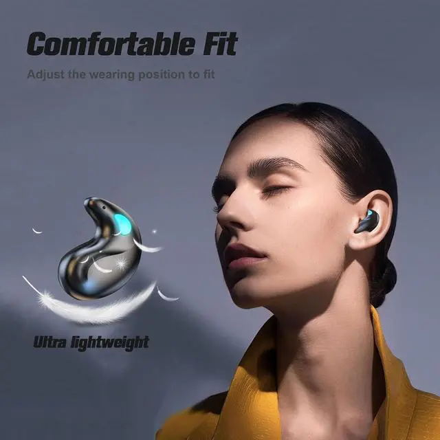 Alt view image 3 of 7 - Sleep Hidden Headphones Wireless Invisible Earbuds for Sleeping Sleep Tiny Earbuds for Side Sleepers Headphone to Sleep in Tiny Smallest Invisible Earbuds Earphones for Sleeping
