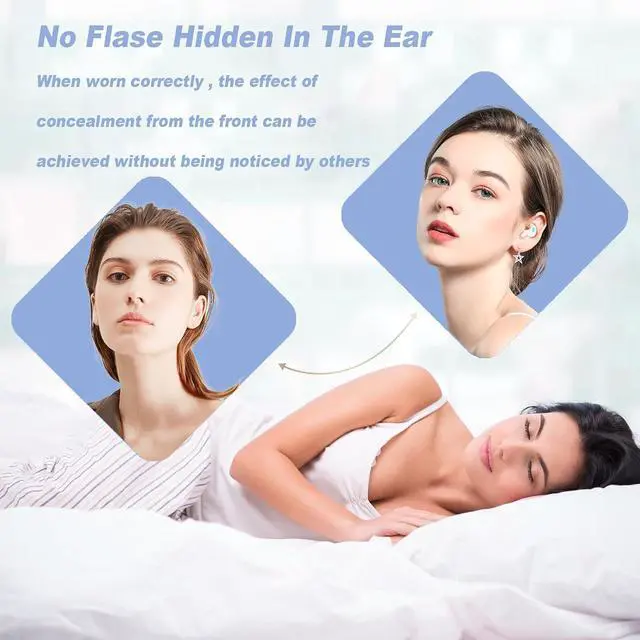 Alt view image 5 of 7 - Sleep Hidden Wireless Bluetooth Invisible Earbuds for Sleeping Tiny Earbuds for Side Sleepers