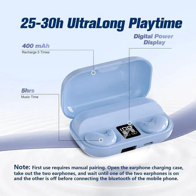 Alt view image 7 of 7 - Sleep Hidden Wireless Bluetooth Invisible Earbuds for Sleeping Tiny Earbuds for Side Sleepers