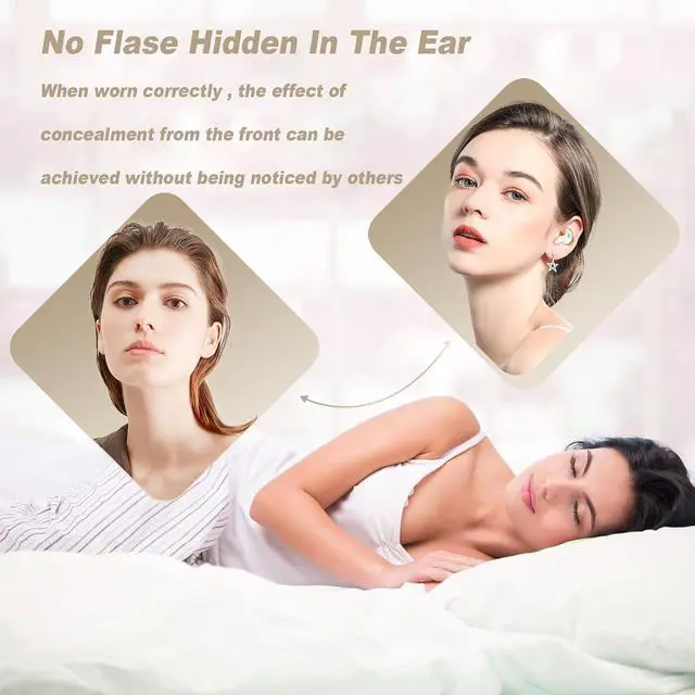 Alt view image 5 of 7 - Nude Sleep Hidden Headphones Wireless Invisible Earbuds for Sleeping Sleep Tiny Earbuds for Side Sleepers Headphone to Sleep in Tiny Smallest Invisible Earbuds Earphones for Sleeping