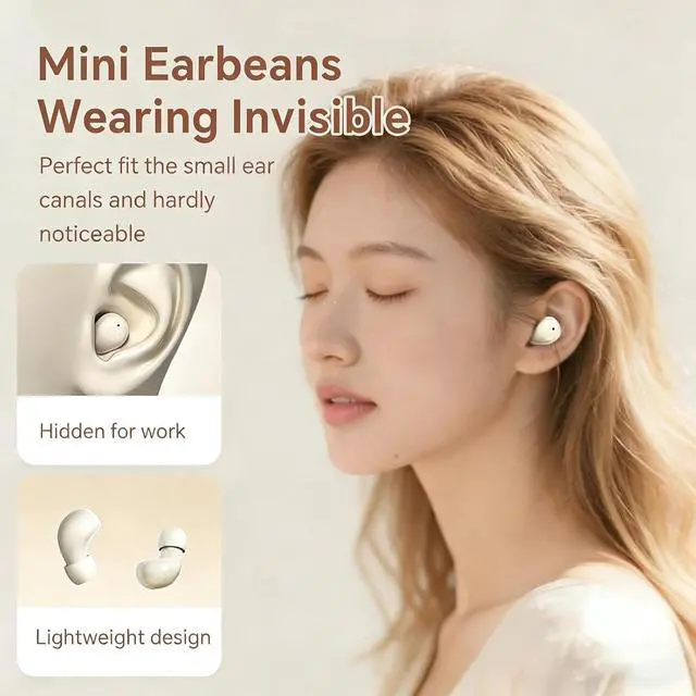 Alt view image 3 of 7 - Mini Invisible Earbuds Wireless Bluetooth Blue Tooth Ear Buds for iPhones Android Small Ears Canal Discreet Hidden Tiny Smallest Micro Comfortable Earbuds Low Profile Sleep Headphones for Work
